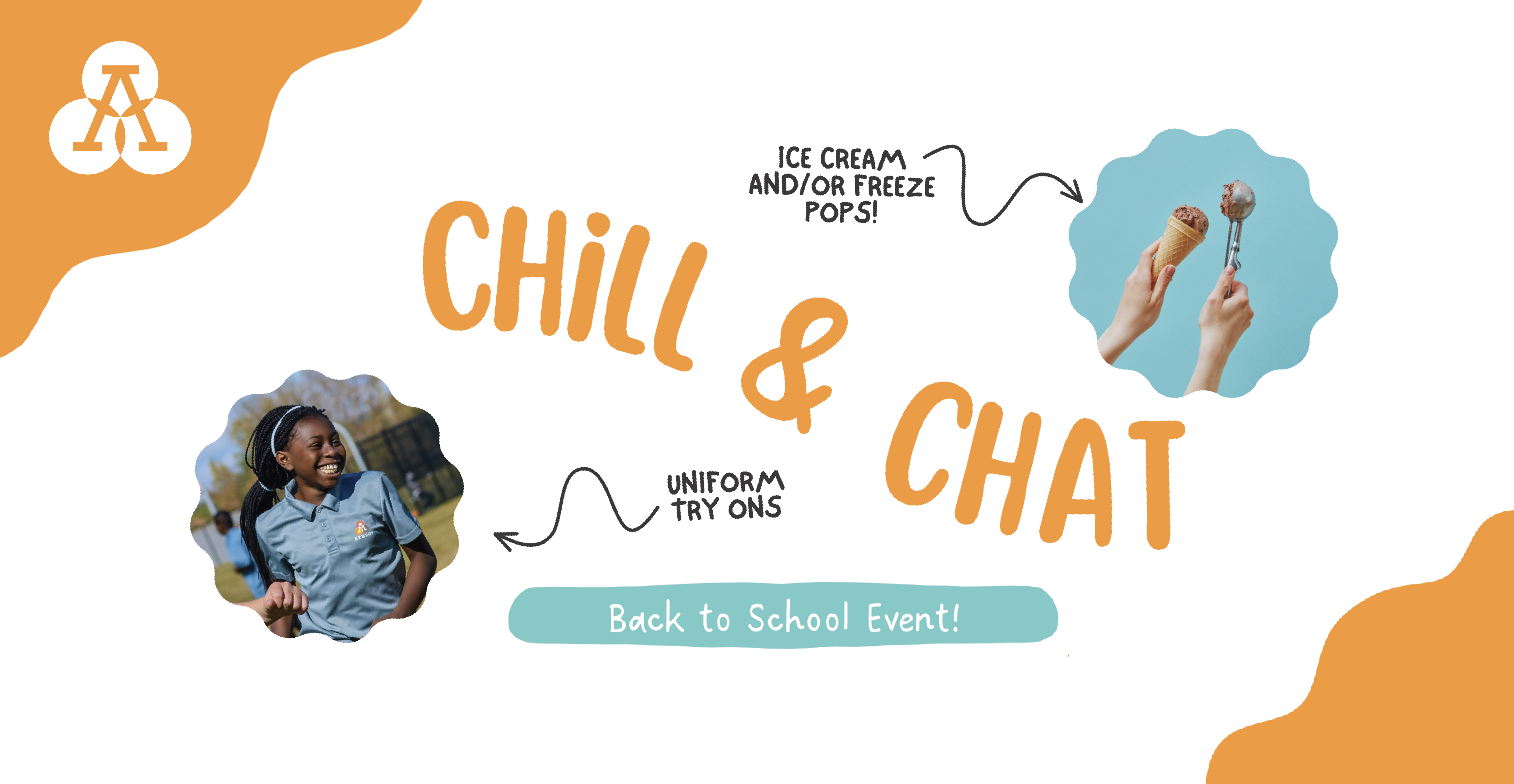 We are gearing up for the upcoming school year with an exciting 'Chill & Chat - Back to School' event on Saturday, July 27th, from 11:00 a.m. to 1:00 p.m. This family-friendly gathering promises a sweet treat with complimentary ice cream and freeze pops while keeping attendees informed about important updates for the new academic year and giving families an opportunity for uniform try-ons before school starts!